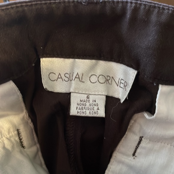 Casual Corner brown pants. Size 6 - Picture 4 of 4